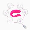 Розовый вибратор для пар «Оки-Чпоки» с вакуумно-волновой стимуляцией клитора фото 9 — pink-kiss