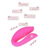Розовый вибратор для пар «Оки-Чпоки» с вакуумно-волновой стимуляцией клитора фото 10 — pink-kiss