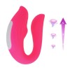 Розовый вибратор для пар «Оки-Чпоки» с вакуумно-волновой стимуляцией клитора фото 11 — pink-kiss