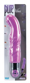 Фиолетовый вибратор PURE G-SPOT VIBE - 18,5 см. фото 2 — pink-kiss
