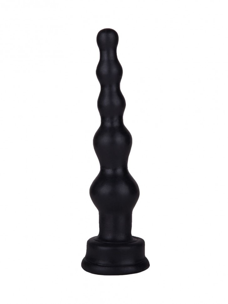 Чёрный анальный стимулятор-ёлочка - 14,5 см. фото 1 — pink-kiss