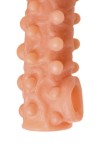 Телесная закрытая насадка с шариками Cock Sleeve Size S - 13,8 см. фото 7 — pink-kiss