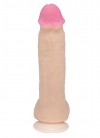 Реалистичный фаллоимитатор на присоске в упаковке-плёнке - 19 см. фото 3 — pink-kiss