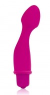 Розовый силиконовый изогнутый вибромассажер - 11,5 см. фото 1 — pink-kiss