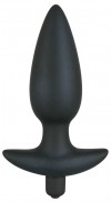 Чёрная анальная вибровтулка Black Velvet с 5 скоростями - 12 см. фото 1 — pink-kiss