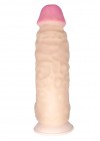 Телесный фаллоимитатор-гигант - 39 см. фото 4 — pink-kiss
