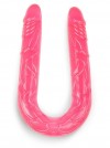 Розовый двухсторонний гелевый фаллоимитатор - 49 см. фото 1 — pink-kiss
