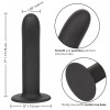 Черный силиконовый анальный стимулятор 7” Smooth Probe - 17,75 см. фото 2 — pink-kiss