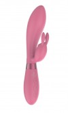 Розовый вибратор-кролик Indeep Theona - 21,5 см. фото 2 — pink-kiss