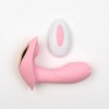 Розовый вибратор с вакуум-волновой стимуляцией и пультом ДУ фото 2 — pink-kiss