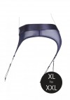 Черные трусики-пояс для страпона с вибропулей - размер XL-XXL фото 6 — pink-kiss