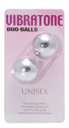 Серебристые шарики VIBRATONE DUO BALLS SILVER BLISTERCARD фото 2 — pink-kiss
