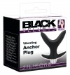 Чёрная анальная V-образная пробка Black Velvets Vibrating Anchor Plug с вибрацией - 10,3 см. фото 2 — pink-kiss