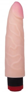 Вибромассажёр-реалистик с розовой головкой - 17 см. фото 1 — pink-kiss