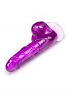Фиолетовый фаллоимитатор-реалистик на присоске - 17 см. фото 2 — pink-kiss
