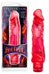 Красный вибратор-реалистик Lucifer Sam - 22,86 см. фото 2 — pink-kiss