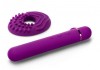 Фиолетовый мини-вибратор Le Wand Baton с текстурированной насадкой - 11,9 см. фото 1 — pink-kiss