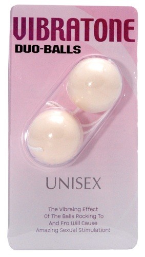 Молочные вагинальные шарики Vibratone DUO-BALLS фото 1 — pink-kiss