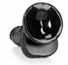 Черный фаллоимитатор Curved Realistic Dildo Balls Suction Cup 6 - 15,5 см. фото 4 — pink-kiss
