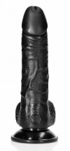Черный фаллоимитатор Curved Realistic Dildo Balls Suction Cup 6 - 15,5 см. фото 5 — pink-kiss