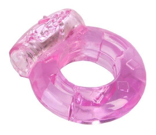 Толстое розовое эрекционное кольцо с вибратором фото 1 — pink-kiss