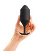 Чёрная пробка для ношения B-vibe Snug Plug 5 - 14 см.  фото 3 — pink-kiss