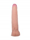 Фаллоимитатор телесного цвета на подошве-присоске - 21,7 см. фото 3 — pink-kiss