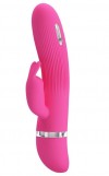 Розовый вибратор Ingram с электростимуляцией - 19,2 см. фото 1 — pink-kiss
