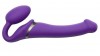 Фиолетовый безремневой вибрострапон Silicone Bendable Strap-On - size M фото 1 — pink-kiss