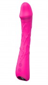 Ярко-розовый гибкий вибратор-реалистик - 21,3 см. фото 1 — pink-kiss