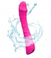 Ярко-розовый гибкий вибратор-реалистик - 21,3 см. фото 3 — pink-kiss