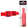 Красные меховые наручники на регулируемых черных пряжках фото 2 — pink-kiss