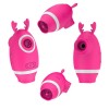 Розовый клиторальный вибромассажер с рожками фото 2 — pink-kiss