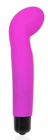 Ярко-розовый изогнутый вибромассажер точки G - 10,5 см. фото 1 — pink-kiss