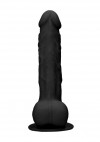Черный фаллоимитатор Realistic Cock With Scrotum - 24 см. фото 5 — pink-kiss
