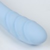 Голубой вибратор для стимуляции точки G - 22 см. фото 4 — pink-kiss