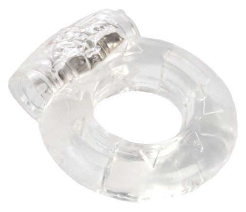 Толстое прозрачное эрекционное кольцо с вибратором фото 1 — pink-kiss