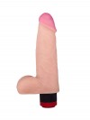 Фаллоимитатор с мошонкой и вибрацией - 17,5 см. фото 4 — pink-kiss