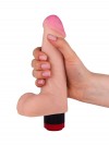 Фаллоимитатор с мошонкой и вибрацией - 17,5 см. фото 8 — pink-kiss