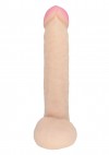 Фаллоимитатор-гигант на присоске из неоскин - 23,5 см. фото 3 — pink-kiss