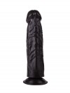 Упругий чёрный фаллоимитатор на подошве-присоске - 18,8 см. фото 3 — pink-kiss