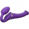 Фиолетовый безремневой вибрострапон Vibrating Bendable Strap-On - size L фото 2 — pink-kiss