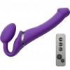 Фиолетовый безремневой вибрострапон Vibrating Bendable Strap-On - size L фото 3 — pink-kiss