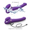 Фиолетовый безремневой вибрострапон Vibrating Bendable Strap-On - size L фото 4 — pink-kiss