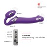 Фиолетовый безремневой вибрострапон Vibrating Bendable Strap-On - size L фото 5 — pink-kiss