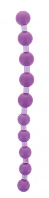 Фиолетовая анальная цепочка JUMBO JELLY THAI BEADS CARDED LAVENDER - 31,8 см. фото 1 — pink-kiss