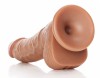 Телесный фаллоимитатор Curved Realistic Dildo Balls Suction Cup 7 - 17 см. фото 3 — pink-kiss