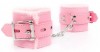 Розовые мягкие наручники на регулируемых ремешках фото 1 — pink-kiss