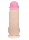 Телесный фаллоимитатор на присоске большого диаметра - 17 см. фото 3 — pink-kiss