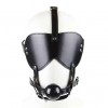 Черная маска-шоры с регулируемыми ремешками и кляпом-шариком фото 1 — pink-kiss